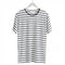 Martinique – Round neck t-shirt Black & White Stripe