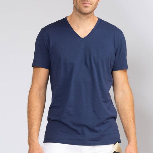 Montserrat – V-neck t-shirt French Navy