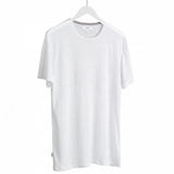 Mustique – Round-neck linen knit t-shirt Oyster White